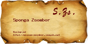 Sponga Zsombor névjegykártya